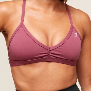 Gymshark Sports Bra Womens Medium Pink Minimal Light Support Workout Yoga